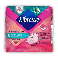 Прокладки гигиенические LIBRESSE Прокладки V-Protection Ultra Long 8.0