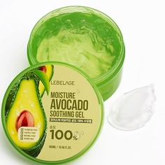 Гель для тела LEBELAGE Soothing Gel Moisture Avocado 100% Гель для кожи Авокадо Увлажнение и питание 300