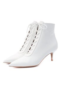 Кожаные ботильоны Gillilan на каблуке kitten heel Gianvito Rossi