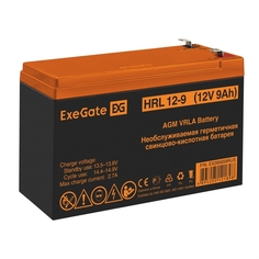 Батарея аккумуляторная Exegate HRL 12-9 EX285659RUS (12V 9Ah 1234W, клеммы F2)