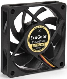 Вентилятор для корпуса Exegate EX295230RUS 70x70x15 мм, 2000rpm, 15.8CFM, 18dBA, 2-pin