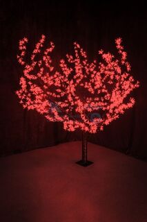Фигура светодиодная NEON-NIGHT 531-102 дерево сакура, высота 1,5м, диаметр кроны 1,8м, красные светодиоды, IP 54, понижающий трансформатор в комплекте