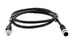 Кабель патч-корд MOXA CBL-M12MM8PRJ45-BK-100-IP67 1-m A-coded M12-to-RJ45 Cat-5E UTP Gigabit Ethernet cable, 8-pin male M12 connector, IP67-rated