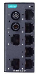 Коммутатор MOXA EDS-2008-EL-M-ST 8-Port Entry-level Unmanaged Switch, 7 Fast TP ports, 1 multi-mode port, ST