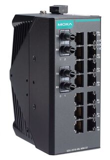Коммутатор MOXA EDS-2016-ML-MM-ST Unmanaged Ethernet switch with 14 10/100BaseT(X) ports, 2 100BaseFX multi-mode ports with ST connectors