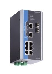 Коммутатор управляемый MOXA PT-510-SS-LC-48 DIN-Rail switch, 8 x 10/100BaseT(X), 2 x100BaseFX SM, LC connectors, 1 power supply