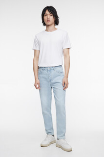 брюки джинсовые мужские Джинсы slim зауженные базовые с вареным эффектом Befree