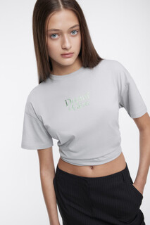 футболка женская Футболка прямая хлопковая с принтом-надписью Befree