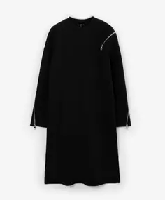 Платье оверсайз трикотажное черное GLVR (XL)
