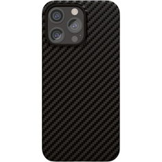 Чехол-накладка VLP Kevlar Case для iPhone 15 Pro, кевлар, черный