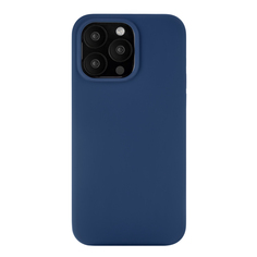 Чехол-накладка uBear Touch Mag Case для iPhone 15 Pro, силикон, темно-синий
