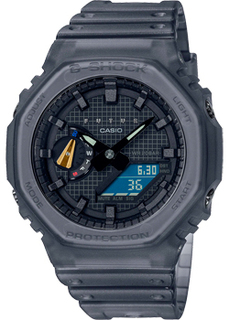 Японские наручные мужские часы Casio GA-2100FT-8A. Коллекция G-Shock