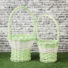 Набор корзин, 2 шт, 27×19/32 см, 23×16/27 см, ива NO Brand