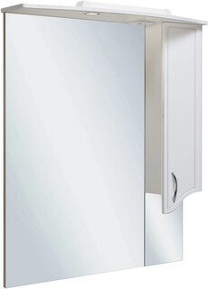 Зеркальный шкаф 75x105 см белый R Runo Севилья 00000000002 РУНО