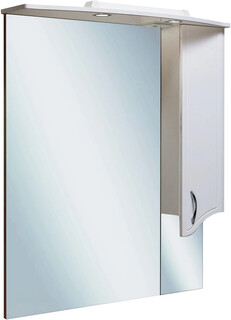 Зеркальный шкаф 87,7x105 см белый R Runo Севилья 00000000595 РУНО