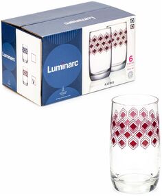 Набор стаканов РОМБ ЛИЛАК 6шт 330мл высокие LUMINARC SO0026