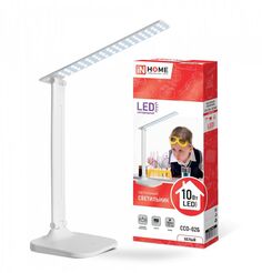 Светильник настольный IN HOME СД ССО-02Б белый, сенсор, диммер, адаптер