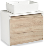 Тумба под накладной умывальник Runo Бари 50, крафт дуб (00-00001373) РУНО