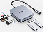 USB-концентратор для Mac (хаб) Ugreen 3 x USB-A 3.0, SD/TF (60377)