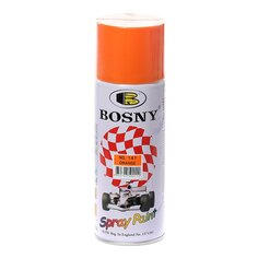 Краска аэрозольная, Bosny, №141, акрилово-эпоксидная, универсальная, глянцевая, оранжевая, 0.4 кг