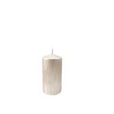 Свеча столбик Kukina Raffinata Винтаж белый перламутр 5х10 см