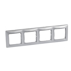 Монтажная рамка Legrand Valena 770354 алюминий/серебряный штрих