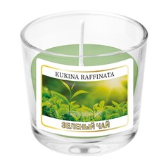 Свеча ароматическая в подсвечнике Kukina Raffinata зеленый чай 90 мл