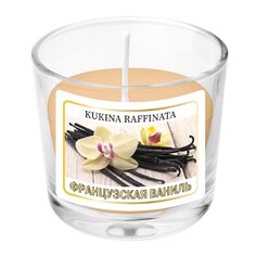 Свеча ароматическая в подсвечнике Kukina Raffinata французская ваниль 90 мл