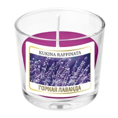 Свеча ароматическая в подсвечнике Kukina Raffinata горная лаванда 90 мл