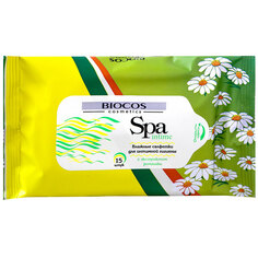 Влажные салфетки Biocos SPA Intime Ромашка 15 шт