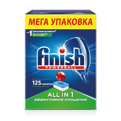 Таблетки для посудомоечной машины Finish Powerball all in 1 max 125 шт