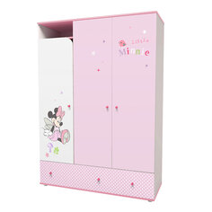 Шкаф трехсекционный Polini kids Disney baby "Минни Маус-Фея" с ящиками, белый-розовый 190х135х52 P.I