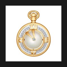 Подвеска SOKOLOV из золота с жемчугом и фианитами