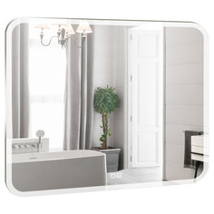 Зеркала для ванной с подсветкой зеркало SILVER MIRRORS Стив2 91,5х68,5см LED сенсор диммер подогрев