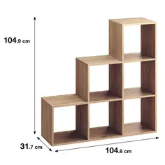 Стеллаж Spaceo KUB 123K 6 секций 104x104x31.5 см ЛДСП цвет дуб