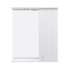 Шкаф зеркальный подвесной Роллс с подсветкой 55x72 см цвет белый Без бренда