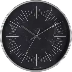 Часы настенные Troykatime круглые пластик цвет черный бесшумные ø30 см