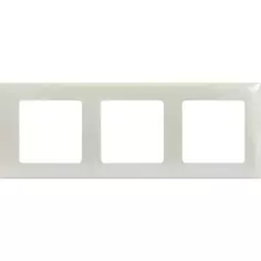 Рамка для розеток и выключателей Lexman Lilian Classic 3 поста цвет жемчужный