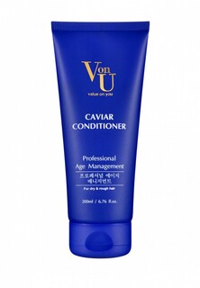 Кондиционер для волос Von U объем и увлажнение корейский / Бальзам для сухих, седых и вьющихся волос / Caviar Conditioner 200 мл