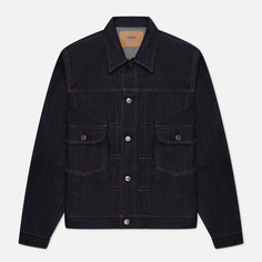 Мужская джинсовая куртка Edwin Kurabo Recycle Denim Red Selvage 14 Oz, цвет синий