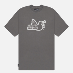 Мужская футболка Peaceful Hooligan Outline Dove, цвет серый, размер XL
