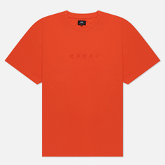 Мужская футболка Edwin Katakana Embroidery, цвет оранжевый, размер M