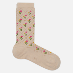 Носки Burlington Flower, цвет бежевый