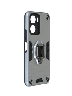 Чехол DF для Vivo Y16 с магнитом и кольцом Silver vArmor-01