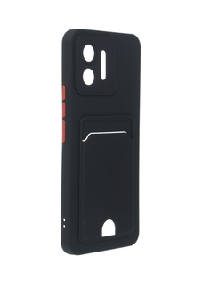 Чехол DF для Honor X5 с отделением для карты Silicone Black hwCardcase-06