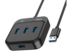 Хаб USB Hoco HB31 1xUSB 3.0 + 4xUSB 3.0 Black 6931474784872