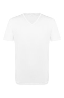 Хлопковая футболка с V-образным вырезом Zegna