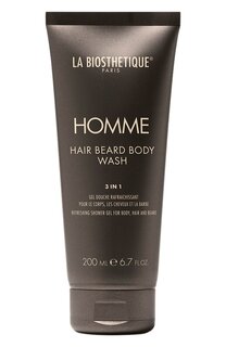 Очищающий, увлажняющий и освежающий гель для тела, волос и бороды (200ml) La Biosthetique