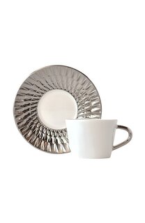 Кофейная чашка с блюдцем Twist Platine Bernardaud