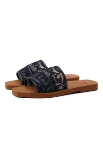 Текстильные шлепанцы Woody Chloé Chloe